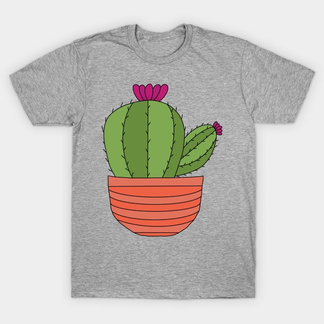 Cute Cactus Design #40: Big And Sideways Cactus T-Shirt by DreamCactus